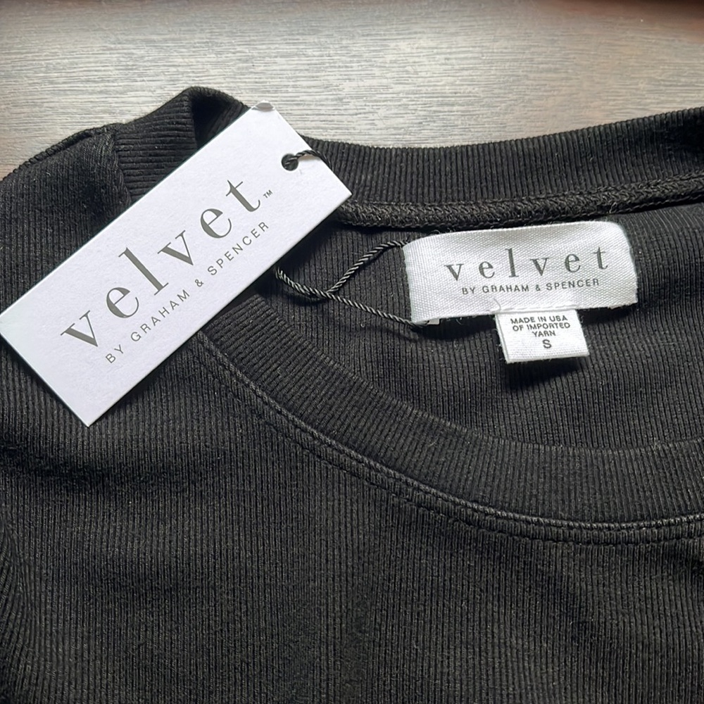 NWT VELVET (S) Trina Viscose Rib Dress - Black - Small - Picture 13 of 14